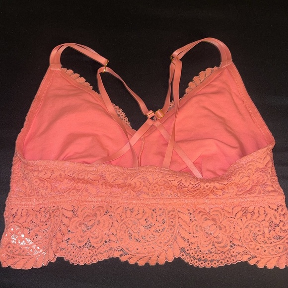 Aerie Peach Lace Bralette Size XL - Picture 2 of 3